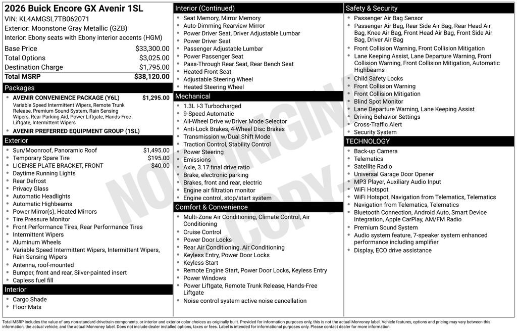 buick encore gx 2026 KL4AMGSL7TB062071 image buick encore gx 2026 KL4AMGSL7TB062071 image